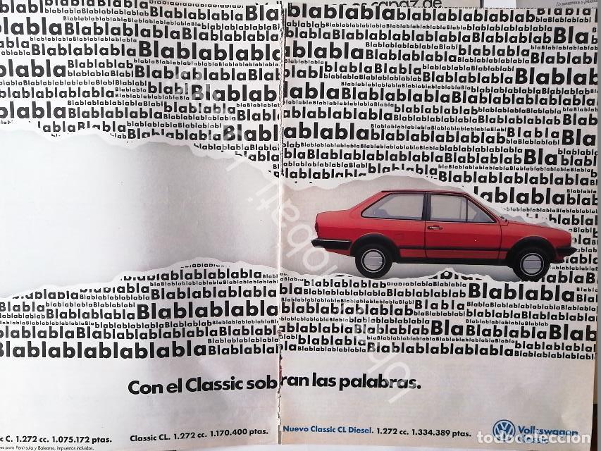 Coleccionismo de carteles: CARTEL ANTIGUO ORIGINAL DE AUTOS VOLKSWAGEN CLASSIC 1986 /912