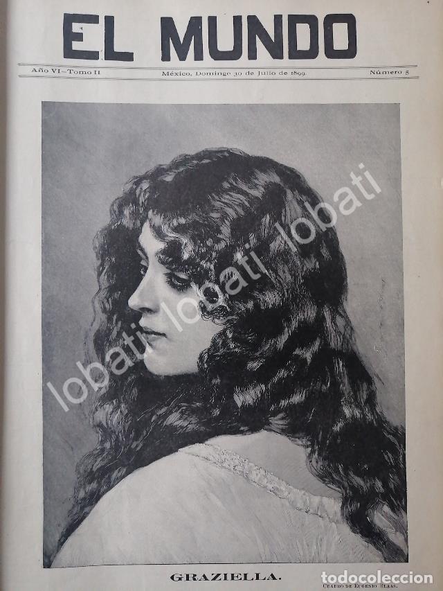 Coleccionismo de carteles: PORTADA ANTIGUA ORIGINAL 1899 POR. EUGENIO BLAAS - GRAZIELLA