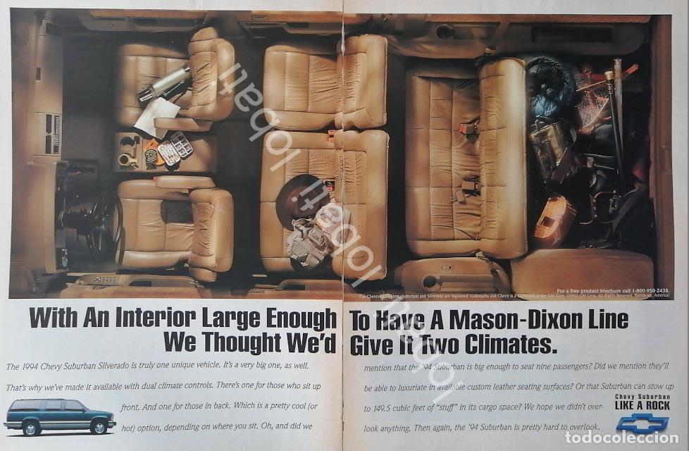 Coleccionismo de carteles: CARTEL ANTIGUO ORIGINAL DE AUTOS CHEVROLET SUBURBAN SILVERADO 1994 /928