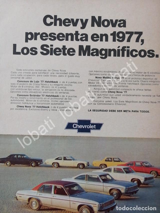 Coleccionismo de carteles: CARTEL ANTIGUO ORIGINAL DE MINI CARTEL AUTOS CHEVROLET CHEVY NOVA 1977 /935