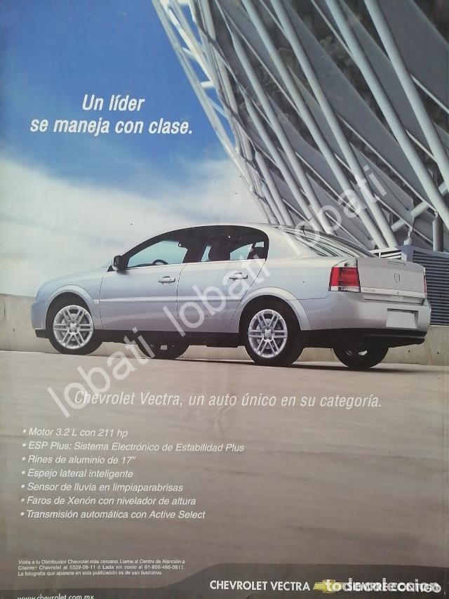 Coleccionismo de carteles: CARTEL ANTIGUO ORIGINAL DE AUTOS CHEVROLET VECTRA 2000 /934