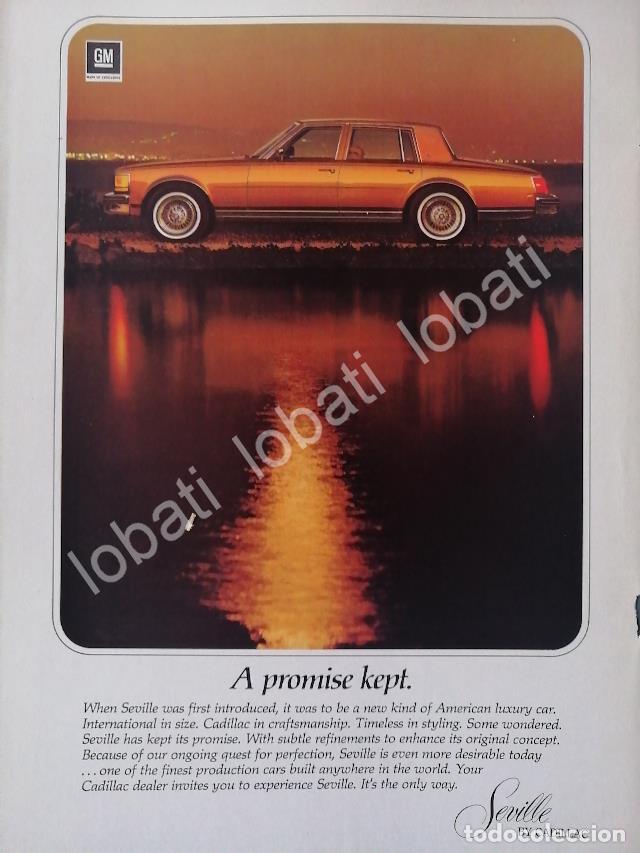 Coleccionismo de carteles: CARTEL ANTIGUO ORIGINAL DE AUTOS CADILLAC SEVILLE 1975 1RA GENERACION /952