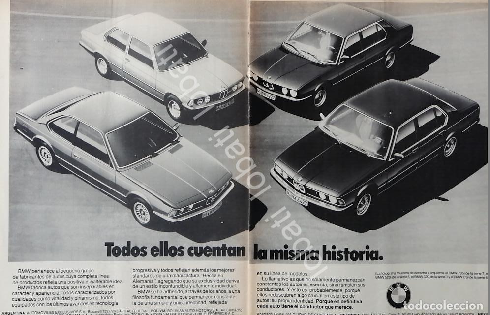 Coleccionismo de carteles: CARTEL ANTIGUO ORIGINAL DE AUTOS BMW VARIOS MODELOS DE 1982 /958