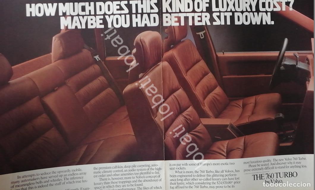 Coleccionismo de carteles: CARTEL ANTIGUO ORIGINAL DE AUTOS VOLVO 760 TURBO 1985 /977 MUY RARO