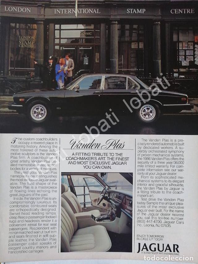 Coleccionismo de carteles: CARTEL ANTIGUO ORIGINAL DE AUTOS JAGUAR VANDEN PLAS 1986 EDICION LIMITADA /978 RARO