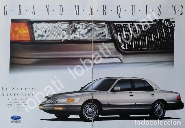 Coleccionismo de carteles: CARTEL ANTIGUO ORIGINAL DE AUTOS FORD GRAND MARQUIS 1992 /N993