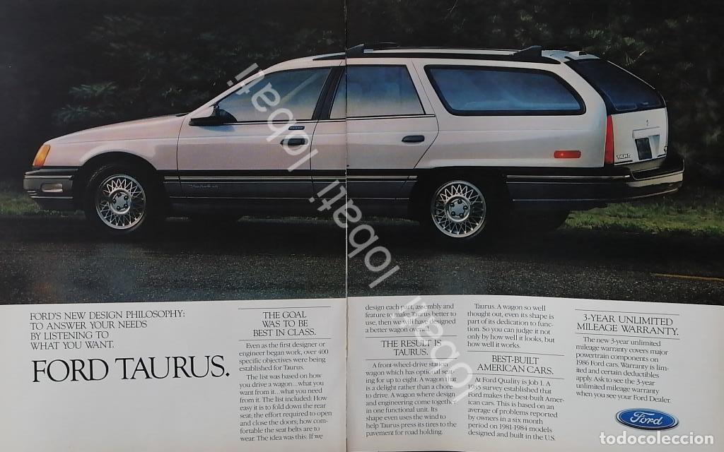 Coleccionismo de carteles: CARTEL ANTIGUO ORIGINAL DE AUTOS FORD TAURUS WAGON 1986 PRIMERA VERSION /1005