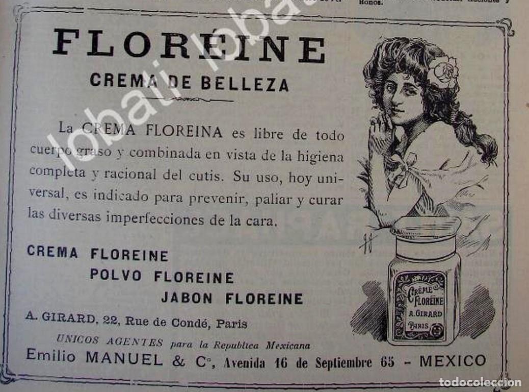 Coleccionismo de carteles: CARTEL ANTIGUO ORIGINAL DE CREMA PARA LA PIEL FLOREINE 1910 Y OTROS /Ni75