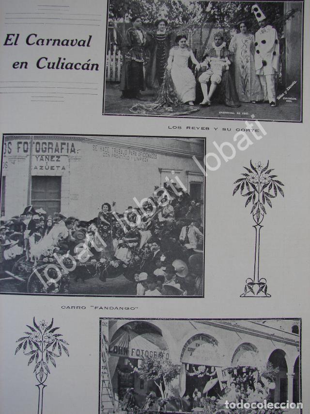 Coleccionismo de carteles: CARTEL ANTIGUO ORIGINAL DE EL CARNAVAL DE CULIACAN SIN. 1910 / LDM