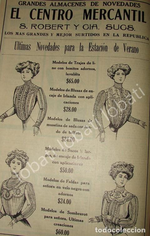 Coleccionismo de carteles: CARTEL ANTIGUO ORIGINAL DE TIENDA EL CENTRO MERCANTIL 1910 MODAS /696