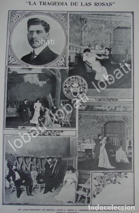 Coleccionismo de carteles: CARTEL ANTIGUO ORIGINAL DE JOSE ESCOFET Y SU OBRA DE TEATRO 1910 / FEP