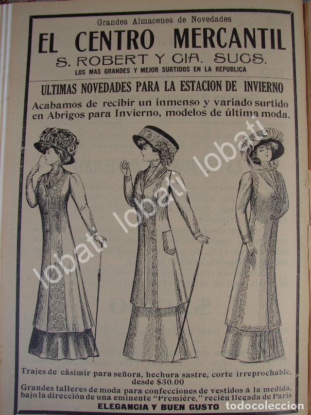 Coleccionismo de carteles: CARTEL ANTIGUO ORIGINAL DE TIENDA EL CENTRO MERCANTIL 1910 MODAS /698