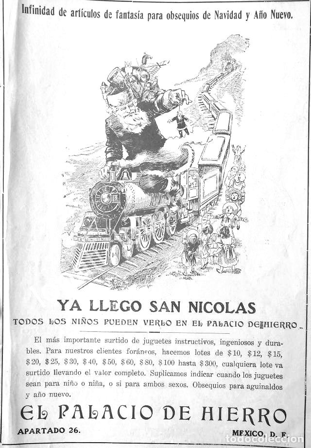 Coleccionismo de carteles: CARTEL ANTIGUO ORIGINAL DE TIENDAS EL PALACIO DE HIERRO 1909 /244