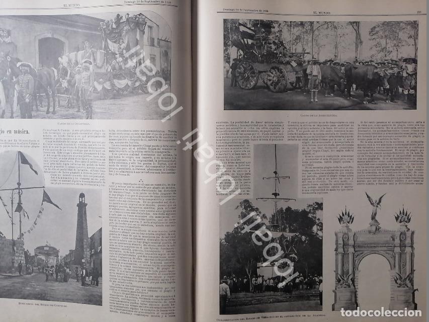 Coleccionismo de carteles: CARTEL ANTIGUO ORIGINAL DE ARCOS DE LA INDEPENDENCIA Y FIESTAS PATRIAS EN VARIOS ESTADOS 1899
