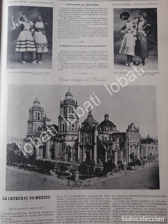 Coleccionismo de carteles: CARTEL ANTIGUO ORIGINAL DE CATEDRAL DE MEXICO Y FIESTAS PATRIAS EN GUANAJUATO 1899 / LDM