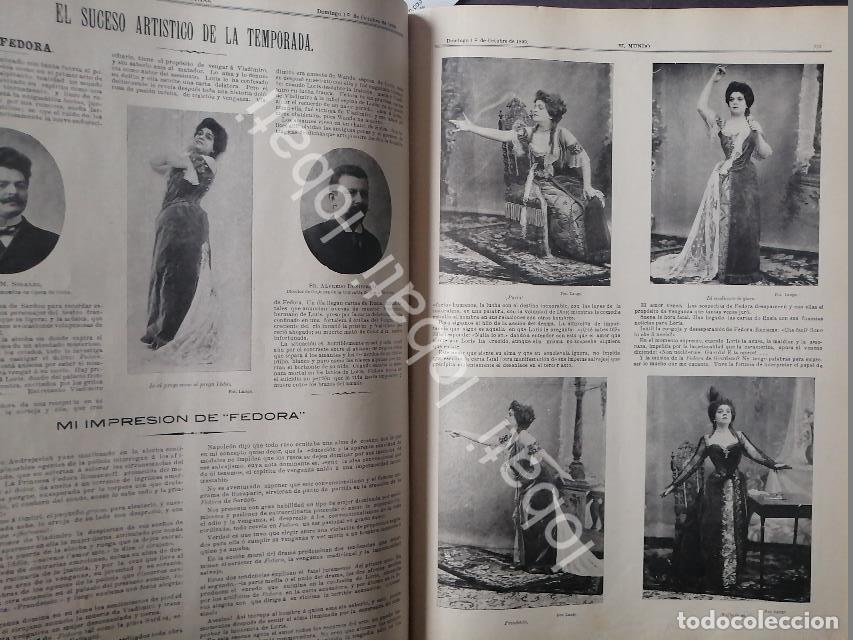 Coleccionismo de carteles: CARTEL ANTIGUO ORIGINAL DE CHALIA HERRERA Y OBRA DE TEATRO FEDORA ESTRENO 1899 /FEP