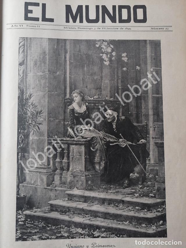 Sammeln von Plakaten: PORTADA ANTIGUA ORIGINAL ARTISTICA 1899 / INVIERNO Y PRIMAVERA (CORTEJO)