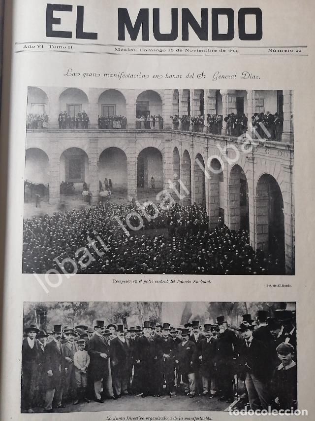 Sammeln von Plakaten: CARTEL ANTIGUO ORIGINAL DE MANIFESTACIONES EN APOYO A PORFIRIO DIAZ 1899 D.F / PLT LDM