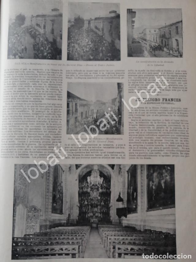 Sammeln von Plakaten: CARTEL ANTIGUO ORIGINAL DE MANIFESTACION EN OAXACA EN APOYO A PORFIRIO DIAZ 1899