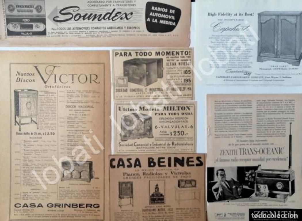 Sammeln von Plakaten: CARTEL ANTIGUO ORIGINAL DE SET DE 7 MINI CARTELES DE RADIOS 1920s - 50s / 273