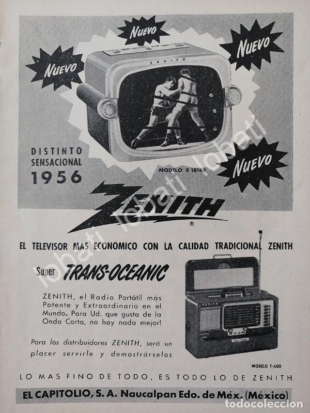 Sammeln von Plakaten: CARTEL ANTIGUO ORIGINAL DE MINI TELEVISOR Y RADIOS ZENITH TRANSOCEANICO 1950s / 279