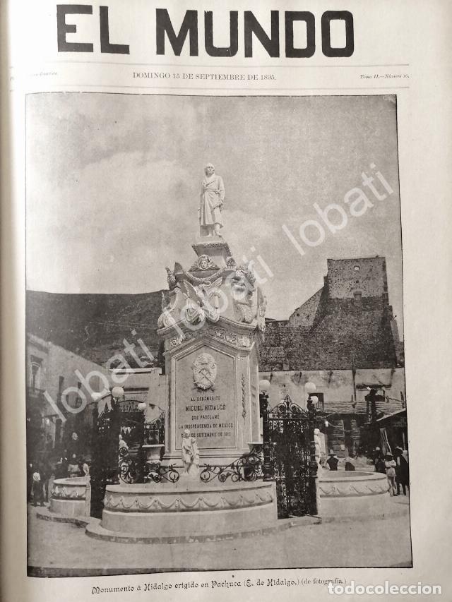 Sammeln von Plakaten: CARTEL ANTIGUO ORIGINAL DE PORTADA 1895 INAUGURAN ESTATUA A MIGUEL HIDALGO, PACHUCA /LDM