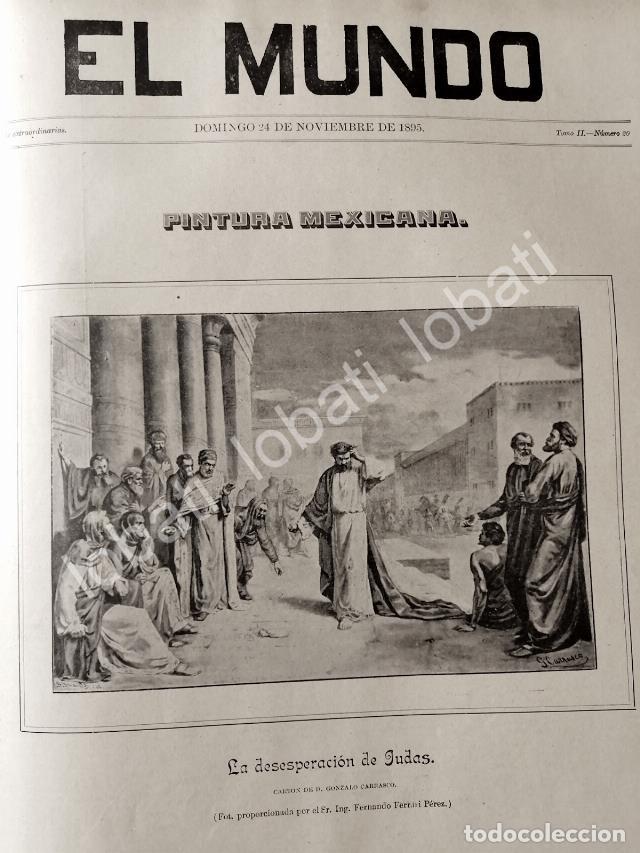 Sammeln von Plakaten: PORTADA ANTIGUA ORIGINAL 1895 PINTURA DE GONZALO CARRASCO /ARTE SACRO