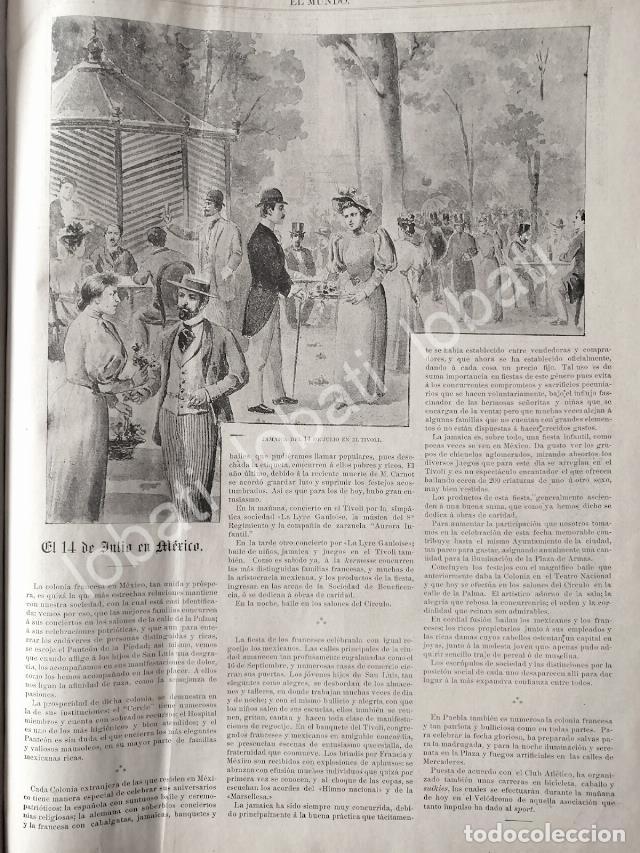 Sammeln von Plakaten: CARTEL ANTIGUO ORIGINAL DE FIESTAS PATRIAS EN EL PARQUE TIVOLI D.F 1895 LDM / ASM