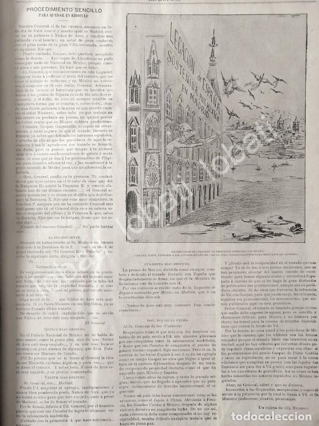 Sammeln von Plakaten: CARTEL ANTIGUO ORIGINAL DE EL TRATADO DE PROPIEDAD LITERARIA CON ESPA&Ntilde;A 1895 UN FIASCO