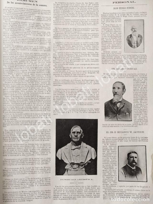 Collectionnisme d'affiches: CARTEL ANTIGUO ORIGINAL DE MUERE HUGO FINCK 1895 & NOTA SOBRE HILARIO CUEVAS/ EPS