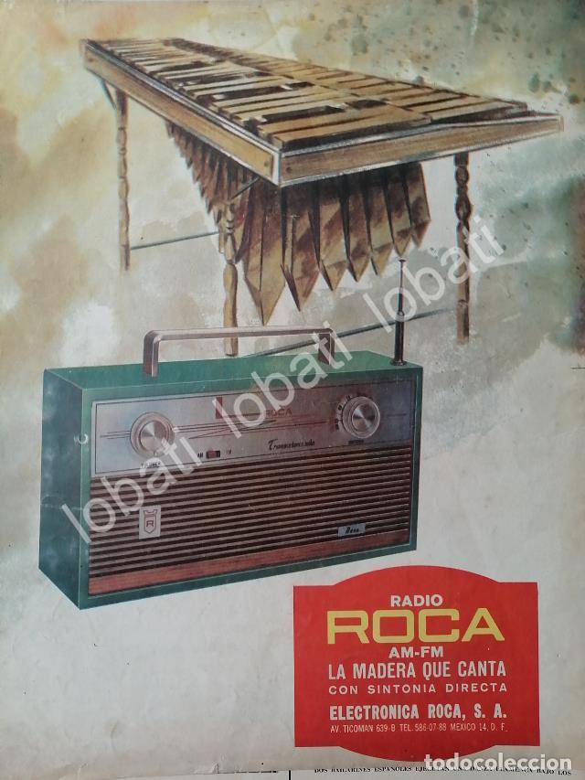 Collectionnisme d'affiches: CARTEL ANTIGUO ORIGINAL DE RADIOS ROCA 1950s ( ELECTRONICA ROCA ) /374 MUY RARO