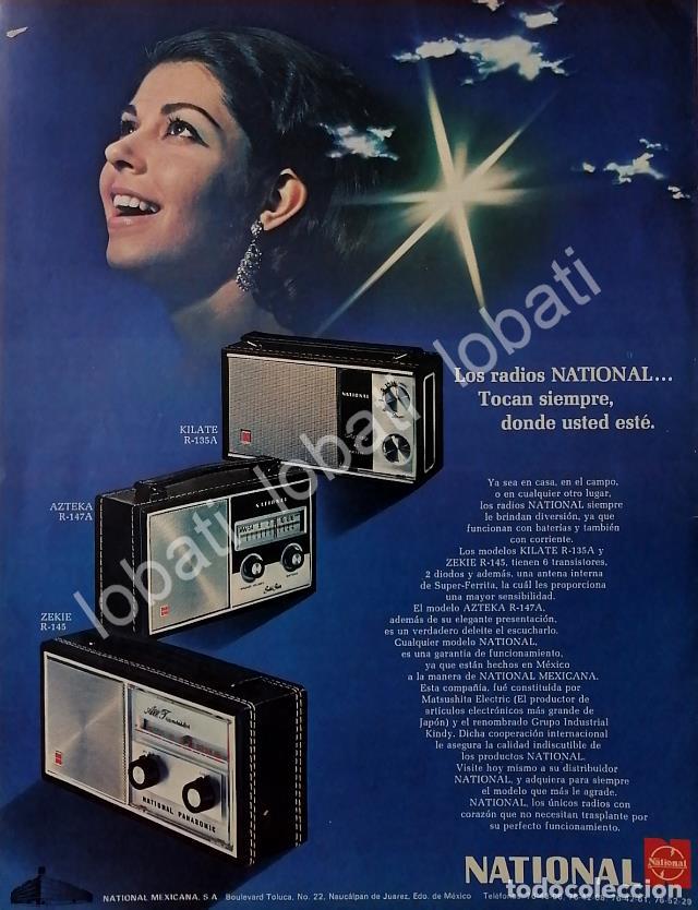 Collectionnisme d'affiches: CARTEL ANTIGUO ORIGINAL DE RADIOS NATIONAL VARIOS MODELOS 1960s /383