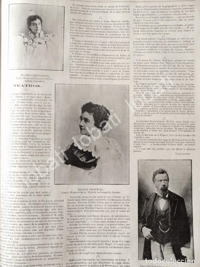 Collectionnisme d'affiches: CARTEL ANTIGUO ORIGINAL DE ARTISTAS. LUISA MARTINEZ CASADO & AMELIA MARTIN GRUAS 1895 /FEP