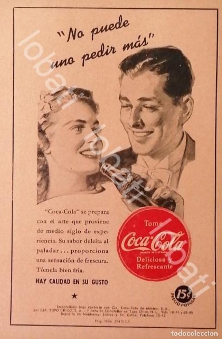 Collectionnisme d'affiches: CARTEL ANTIGUO ORIGINAL DE REFRESCOS COCA COLA 1950s / RARO