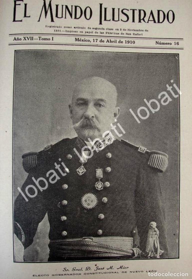 Collectionnisme d'affiches: PORTADA ANTIGUA ORIGINAL 1910 JOSE MIER SANTOS ELECTO GOBERNADOR. NUEVO LEON/ MLT /PLT