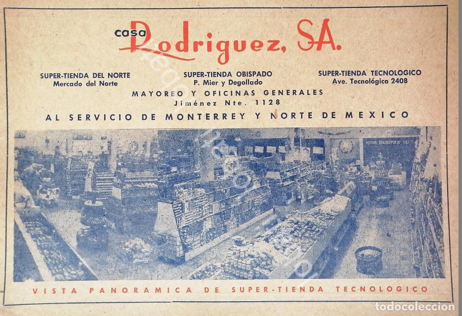 Collectionnisme d'affiches: CARTEL ANTIGUO ORIGINAL DE TIENDA CASA RODRIGUEZ MONTERREY 1960s /262 MUY RARO