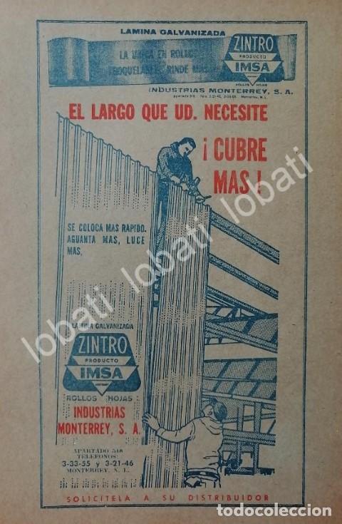 Collectionnisme d'affiches: CARTEL ANTIGUO ORIGINAL DE IMSA. INDUSTRIAS MONTERREY 1966 /714