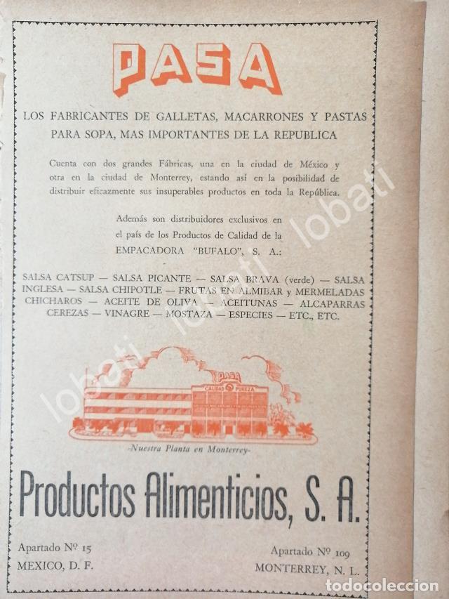 Collectionnisme d'affiches: CARTEL ANTIGUO ORIGINAL DE GALLETAS PASA MONTERREY 1945 /78