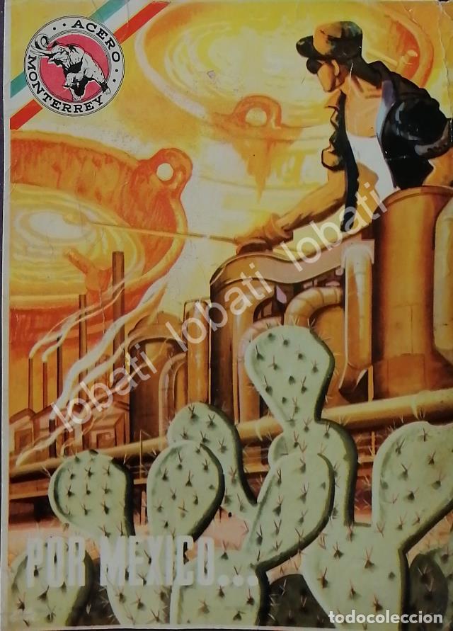 Collectionnisme d'affiches: CARTEL ANTIGUO ORIGINAL DE FUNDIDORA MONTERREY 1952 DIBUJO: ARIAS BERNAL /721