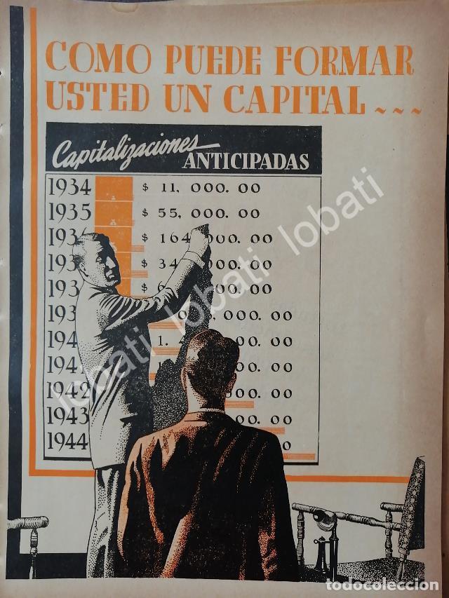 Collectionnisme d'affiches: CARTEL ANTIGUO ORIGINAL DE FOLLETO DEL BANCO POPULAR DE EDIFICACION Y AHORROS 1946 /222
