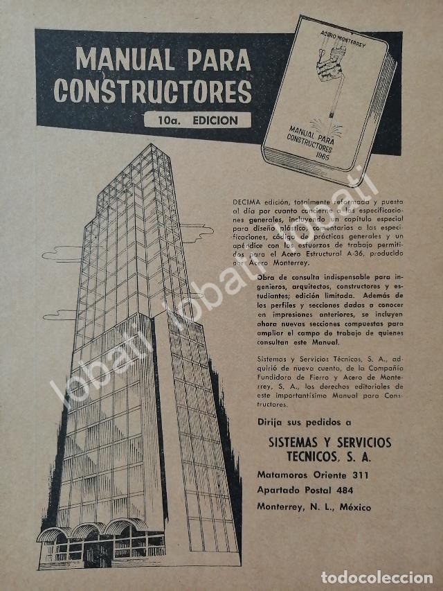 Collectionnisme d'affiches: CARTEL ANTIGUO ORIGINAL DE SISTEMAS Y SERVICIOS TECNICOS S.A 1965 /731 MONTERREY