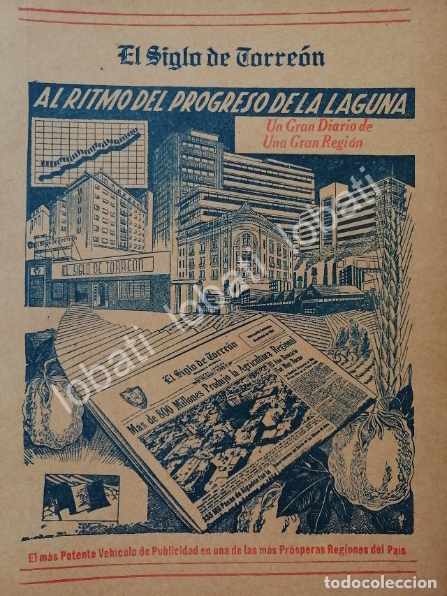 Collectionnisme d'affiches: CARTEL ANTIGUO ORIGINAL DE AFICHE DEL PERIODICO EL SIGLO DE TORREON 1966 / N82