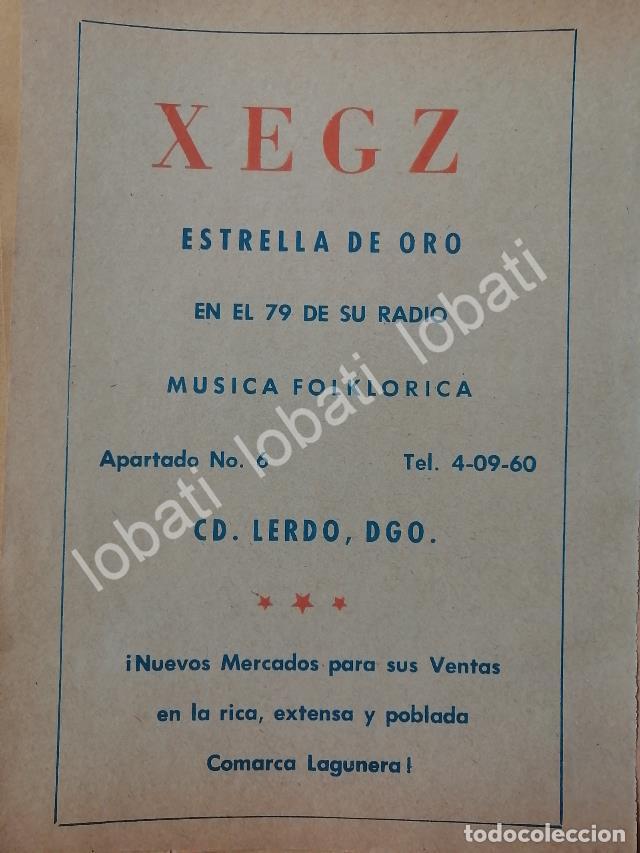 Collectionnisme d'affiches: CARTEL ANTIGUO ORIGINAL DE RADIO DIFUSORA XEGZ ESTRELLA DE ORO. CD. LERDO DGO. 1965 /100