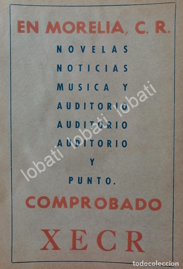 Collectionnisme d'affiches: CARTEL ANTIGUO ORIGINAL DE RADIO DIFUSORA XECR. MORELIA MICH. 1963 /102