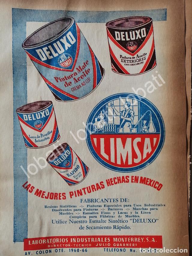 Collectionnisme d'affiches: CARTEL ANTIGUO ORIGINAL DE PINTURAS DELUXO. LIMSA 1953 /740 MONTERREY