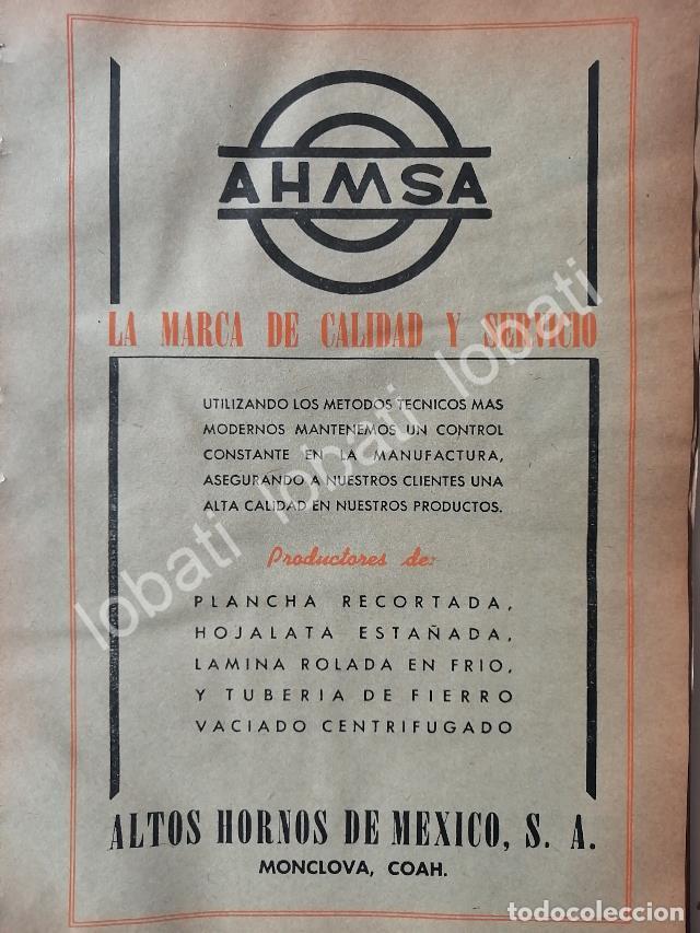 Collectionnisme d'affiches: CARTEL ANTIGUO ORIGINAL DE ALTOS HORNOS DE MEXICO AHMSA. 1953 /739
