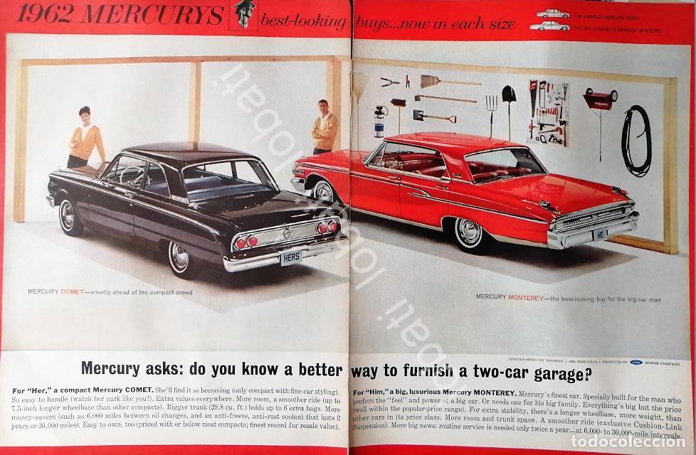 Collectionnisme d'affiches: CARTEL ANTIGUO ORIGINAL DE AUTOS FORD MERCURY COMET & MERCURY MONTEREY 1962 /457