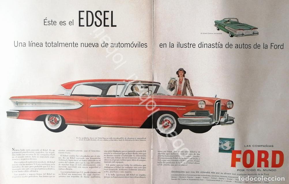Collectionnisme d'affiches: CARTEL ANTIGUO ORIGINAL DE AUTOS FORD EDSEL CITATION 1957 /454