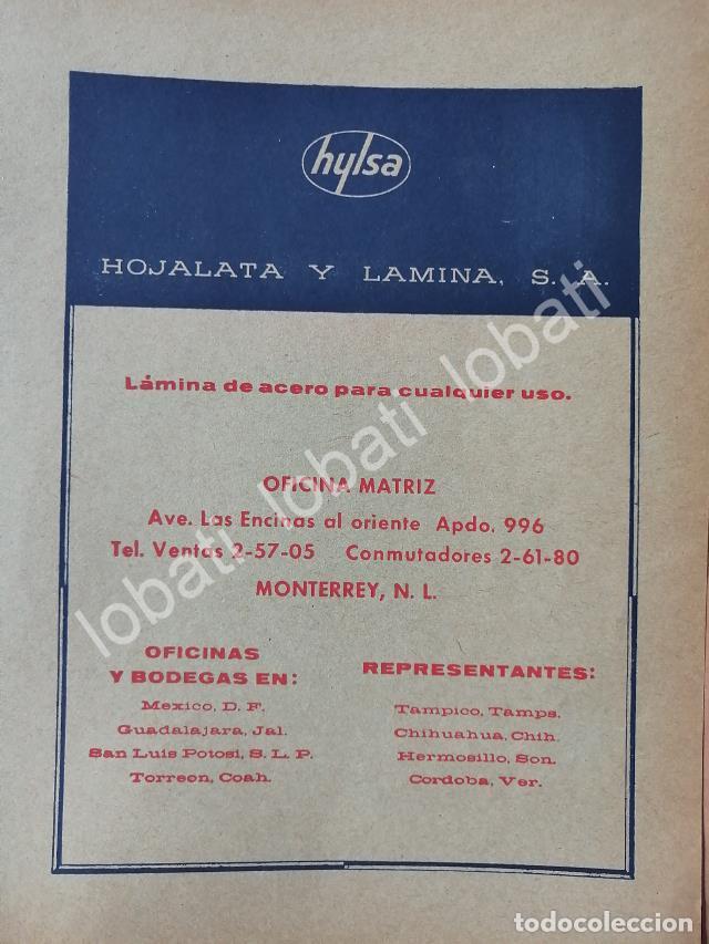 Collectionnisme d'affiches: CARTEL ANTIGUO ORIGINAL DE HYLSA. HOJA LATA Y LAMINA DE MONTERREY 1964. /747