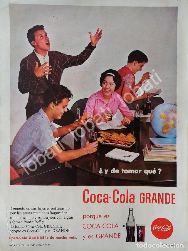 Collectionnisme d'affiches: CARTEL ANTIGUO ORIGINAL DE REFRESCO COCA COLA 1963 /238